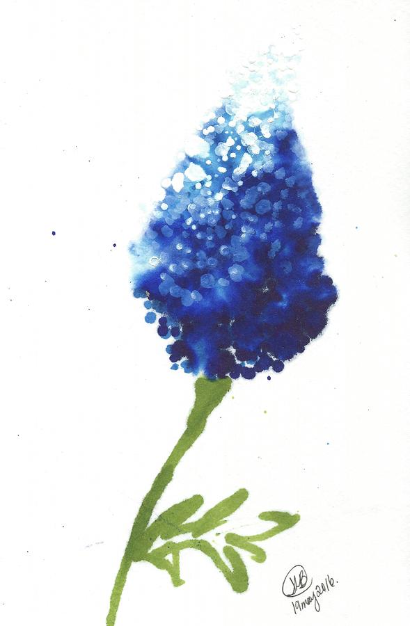589x900 Bluebonnet I Drawing - Bluebonnet Drawing