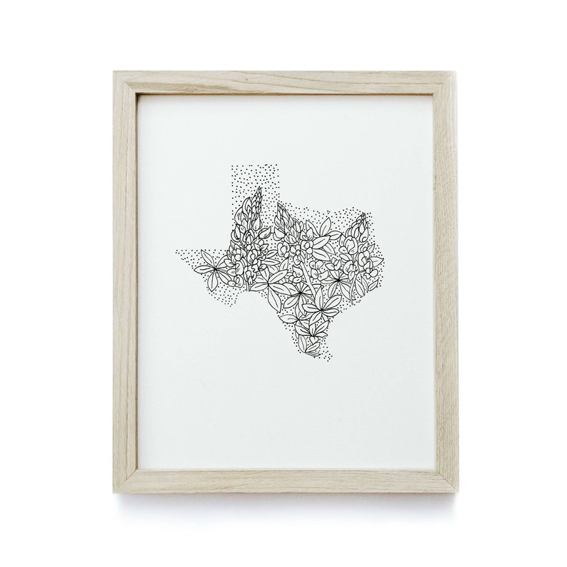 794x794 Texas Bluebonnet State Flower Drawing Giclee Print Etsy - Bluebonnet Drawing