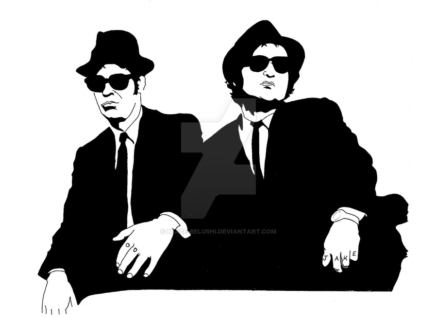 900x654 blues brothers inked - Blues Brothers Drawing