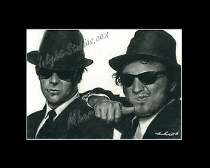 300x240 blues brothers comedy john belushi drawing from artist art image - Blues Brothers Drawing