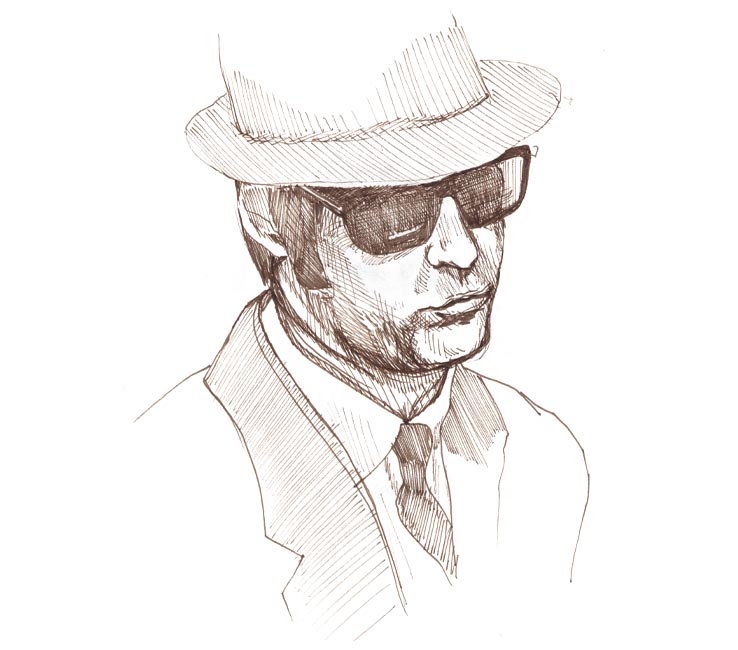 738x650 pen ink illustration portfolio sheetz design - Blues Brothers Drawing