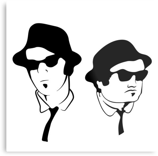 550x545 the blues brothers metal prints - Blues Brothers Drawing