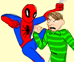 300x250 spiderman fights steve from blues clues drawing - Blues Clues Drawing
