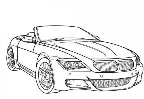 500x345 racing car bmw coloring - Bmw Car Drawing