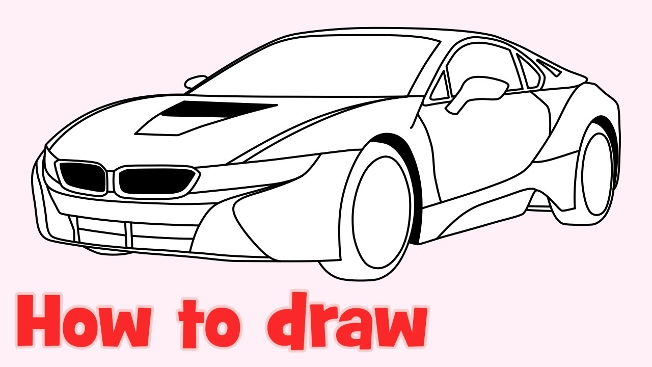 1280x720 how to draw a car bmw step - Bmw Car Drawing