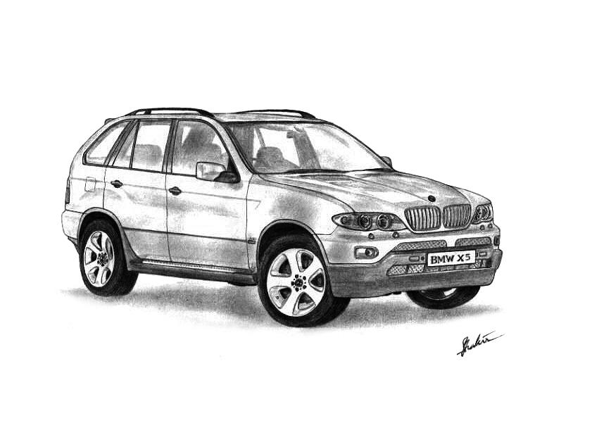 841x611 bmw drawing - Bmw Drawing
