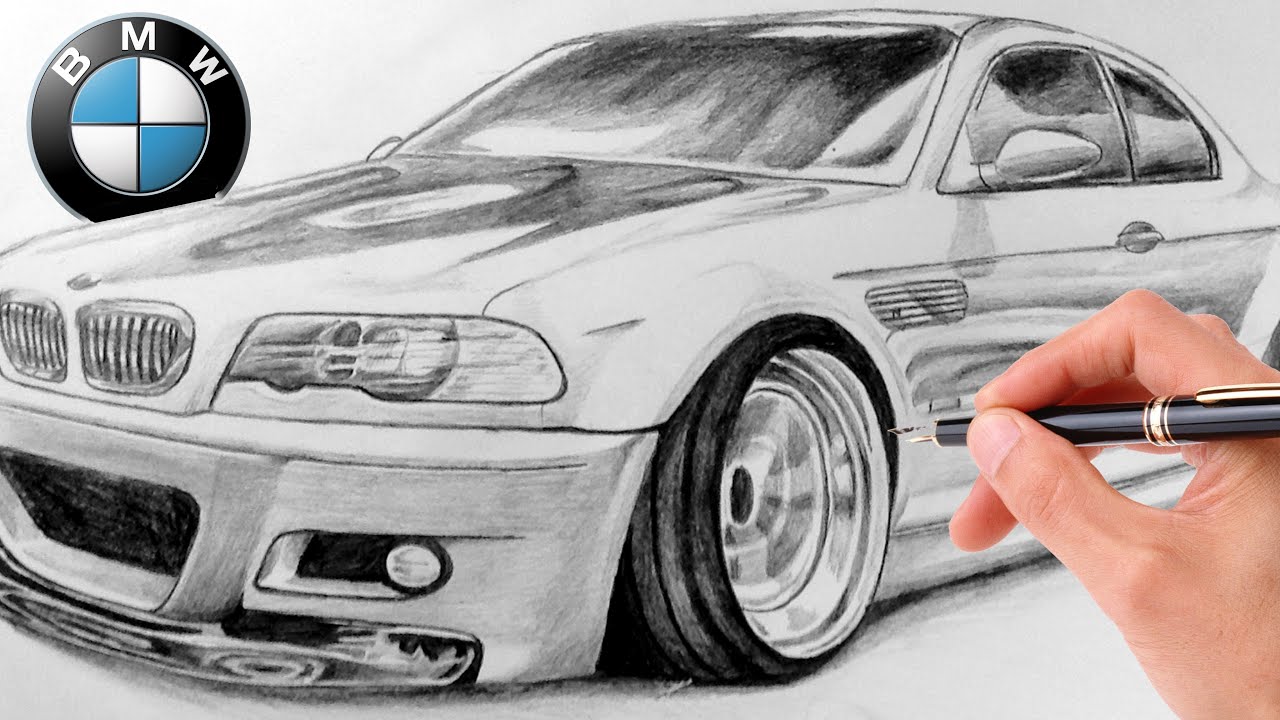1280x720 how to draw realistic bmw - Bmw Drawing