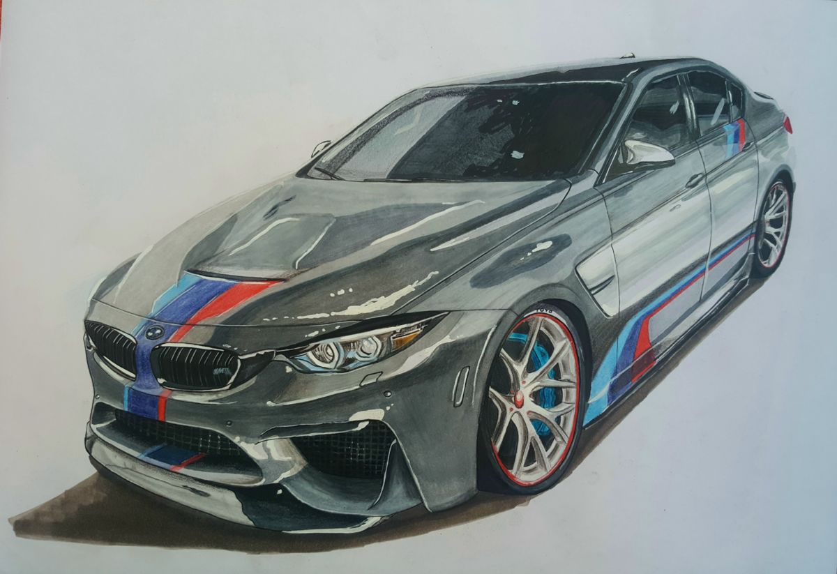 Bmw i8 рисовать