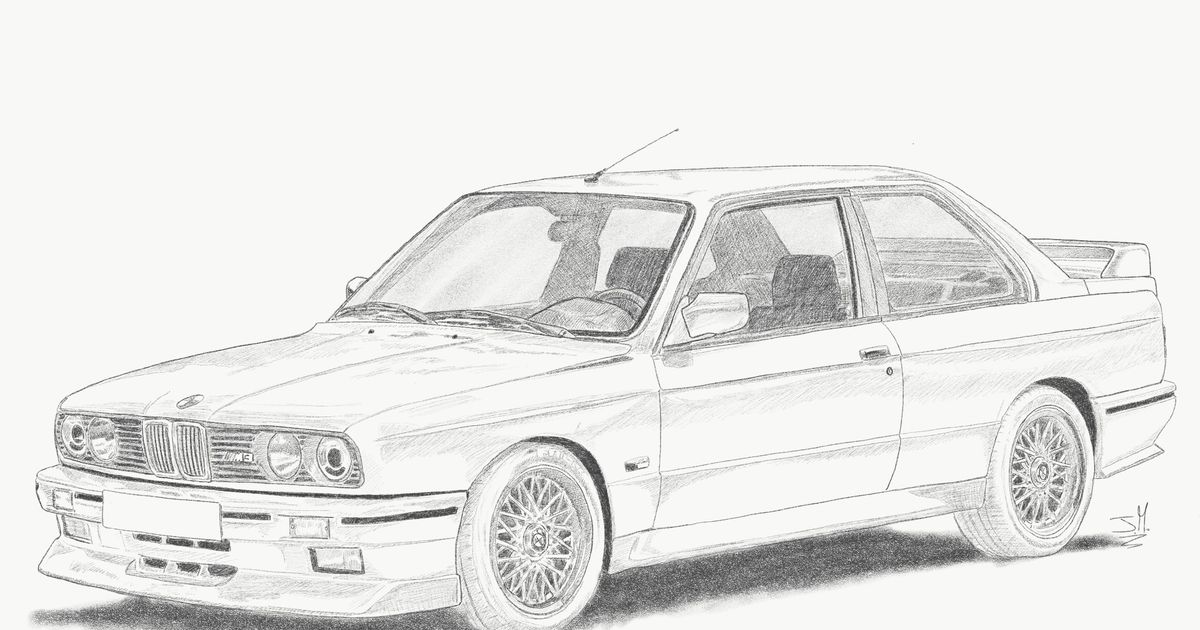 Bmw M3 Drawing at PaintingValley.com | Explore collection of Bmw M3 Drawing