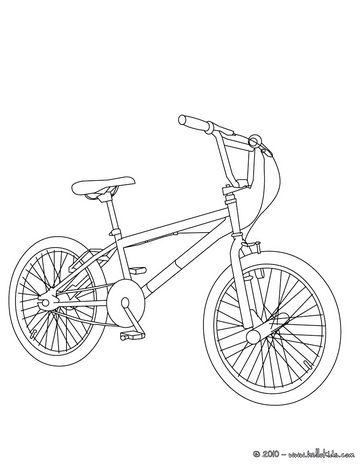 364x470 Bmx Bike Color In Coloring - Bmx Bike Drawing