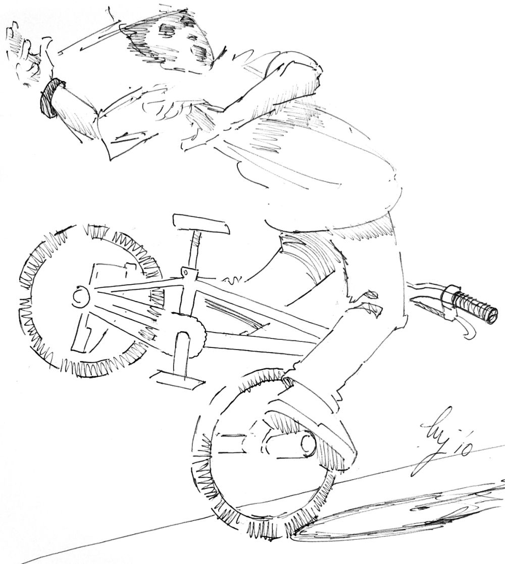 1000x1115 Bmx Art - Bmx Bike Drawing