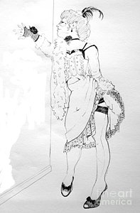 197x300 burlesque drawing drawing - Boa Drawing