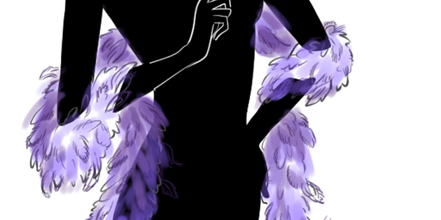 630x315 how to draw a feather boa i draw fashion - Boa Drawing