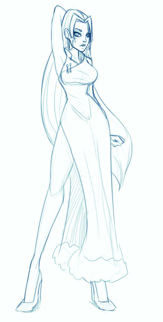 320x633 sketch of boa hancock for the next speed painting i am doing - Boa Drawing