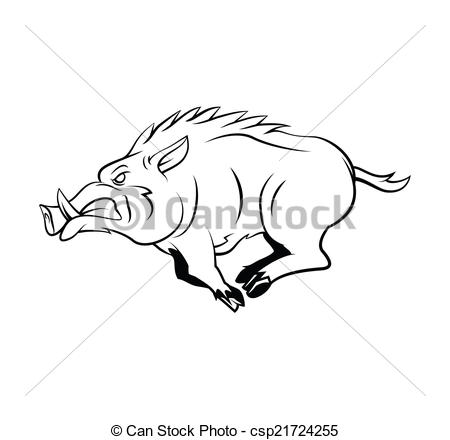 450x440 wild boar - Boar Drawing