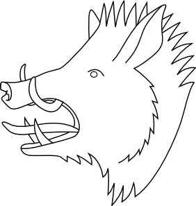 282x297 Boars Head Clip Art - Boar Head Drawing