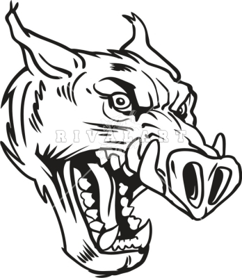 348x400 hog head clip art clipart collection - Boar Head Drawing