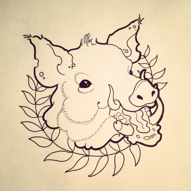 640x640 The Pj Eagle Show Boar Head - Boar Head Drawing