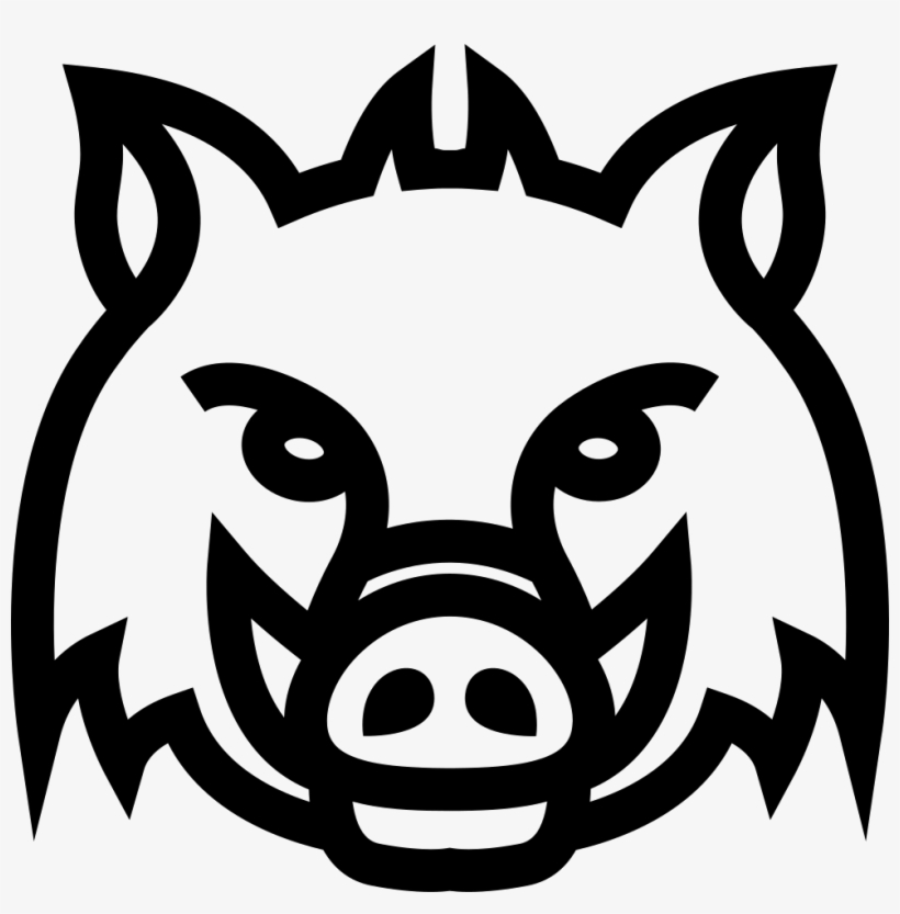 820x833 wild boar head frontal outline comments - Boar Head Drawing