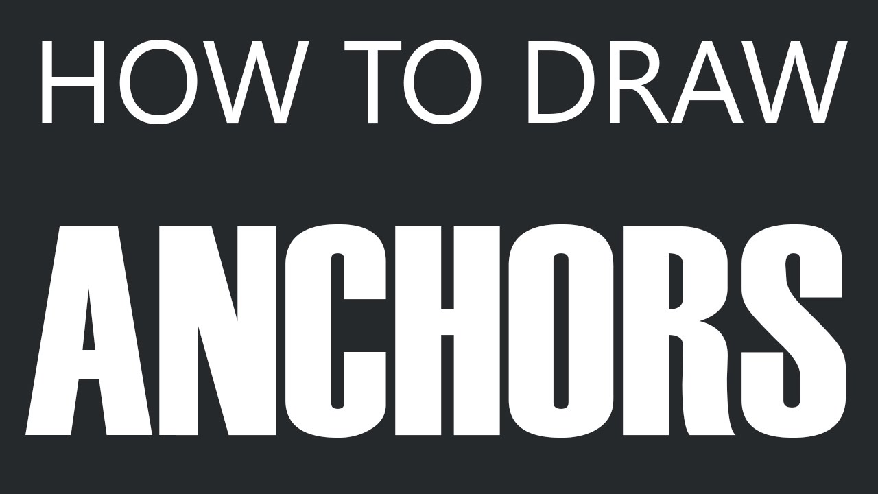1280x720 How To Draw An Anchor - Boat Anchor Drawing
