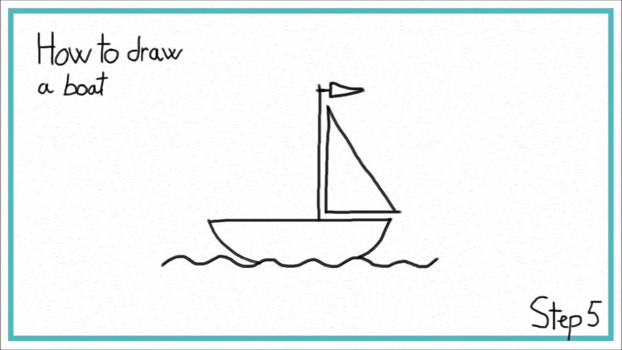 1280x720 How To Draw A Boat In Steps - Boat Drawing Easy
