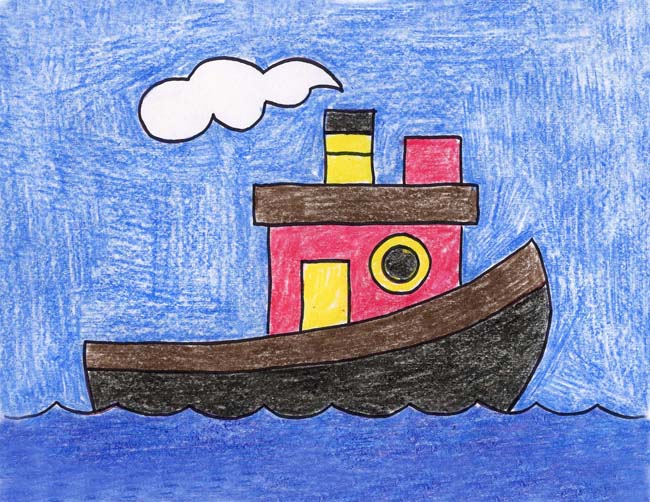 650x502 Tugboat Art Projects For Kids - Boat Drawing Easy