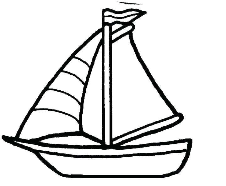 720x595 Coloring Pages For Kids Animals Disney Easy Adults Pdf Police Boat - Boat Drawing For Kids