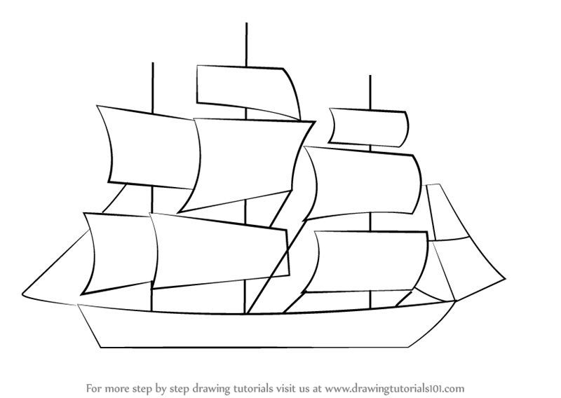 800x568 Learn How To Draw A Ship For Kids - Boat Drawing For Kids