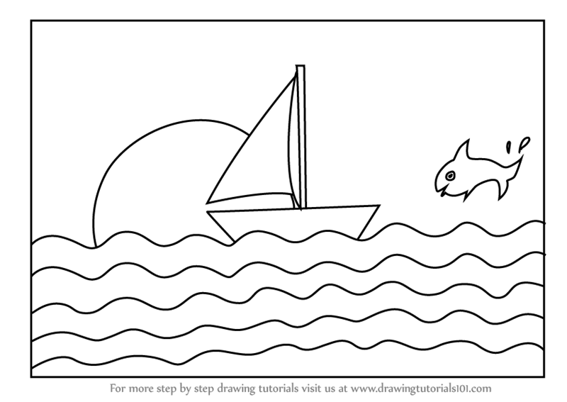 800x567 Learn How To Draw A Simple Boat For Kids - Boat Drawing For Kids