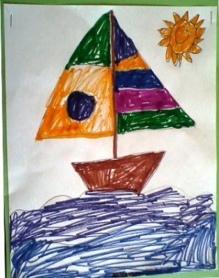 316x400 Boat Drawing July - Boat Drawing For Kids