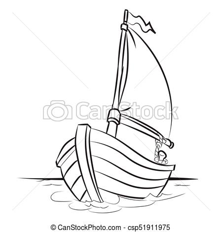 450x470 Boat Cartoon - Boat Drawing Images
