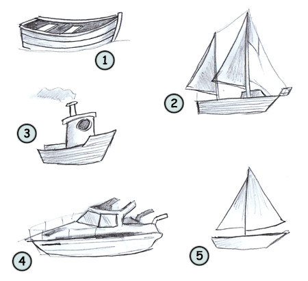 450x411 Drawing A Cartoon Boat - Boat Drawing Images