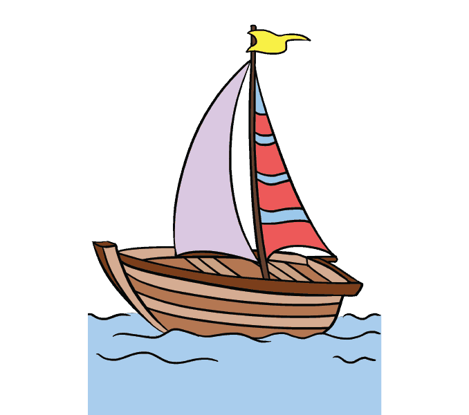 Boat Drawing With Colour at Explore collection of