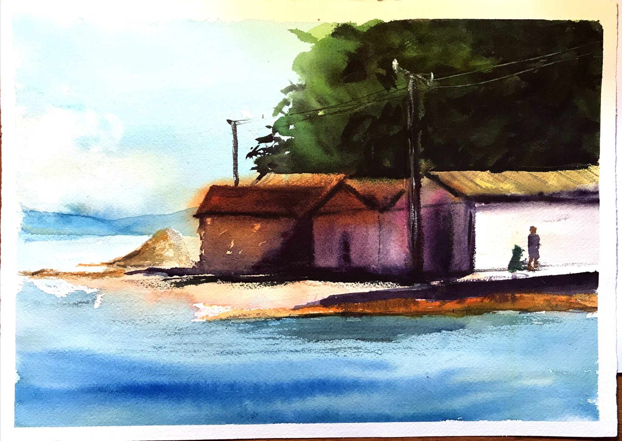 2048x1453 water colour class - Boat Drawing With Colour