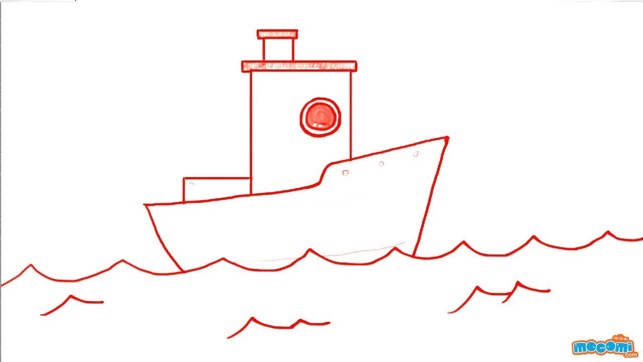 1280x720 How To Draw A Boat - Boat Line Drawing