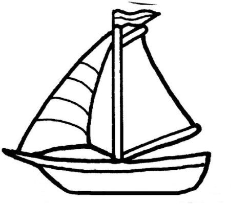 484x399 how to draw a cartoon boat step silly sails in boat - Boat Line Drawing