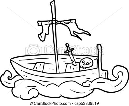 450x372 Line Drawing Of A Old Shipwrecked Boat - Boat Line Drawing