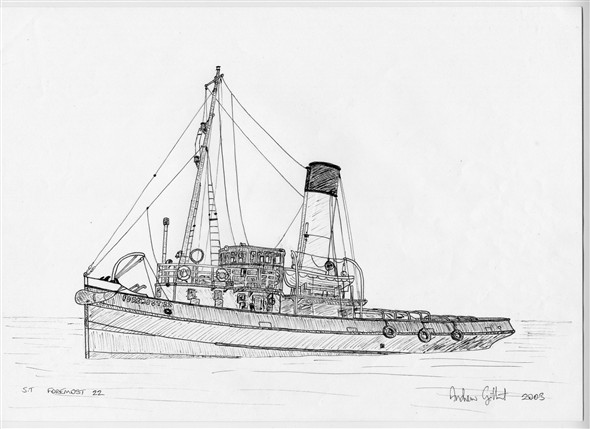 590x429 Some Of Newhaven's Ships Across The Years Line Drawings - Boat Line Drawing