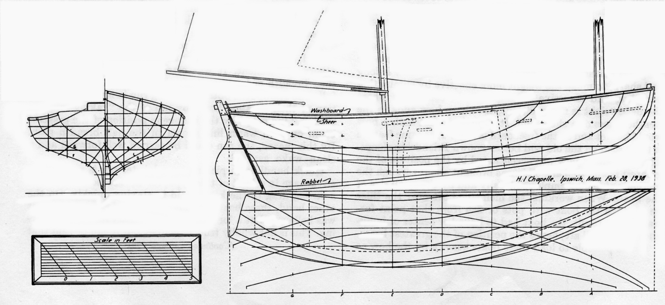 2187x1003 The Hampden Boats Lane Memorial Library - Boat Line Drawing