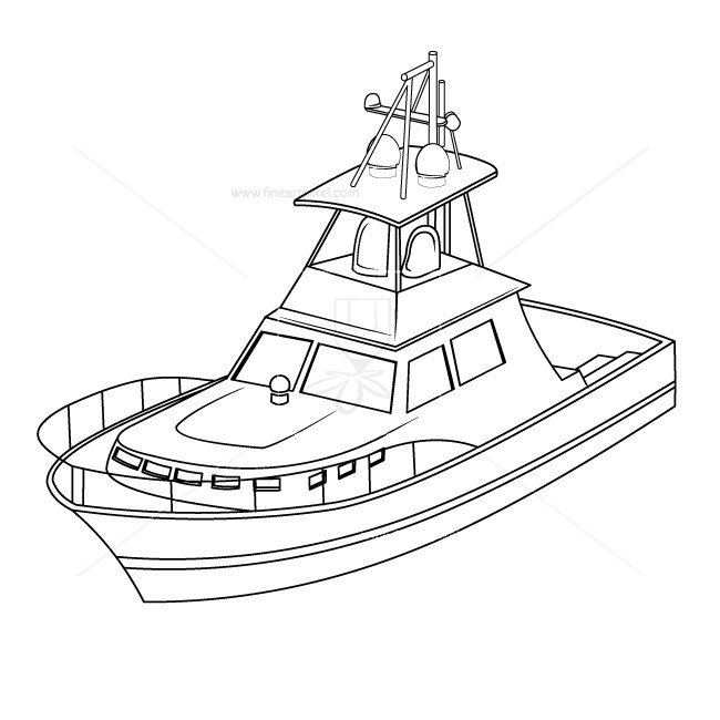 Boat Line Drawing at PaintingValley.com | Explore collection of Boat