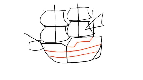 550x309 How To Draw A Ship - Boat Outline Drawing