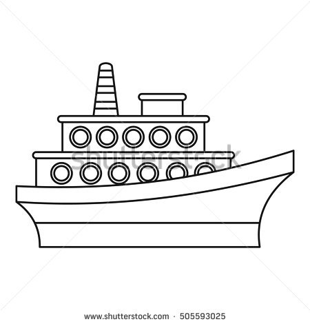 450x470 Ship Outline Images Boat Outline Drawing - Boat Outline Drawing