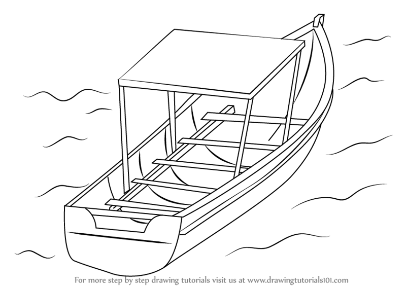 800x566 Learn How To Draw Boat In Water - Boat Pictures Drawing