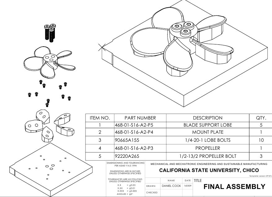 878x638 cnc milling a boat propeller in only axes steps - Boat Propeller Drawing