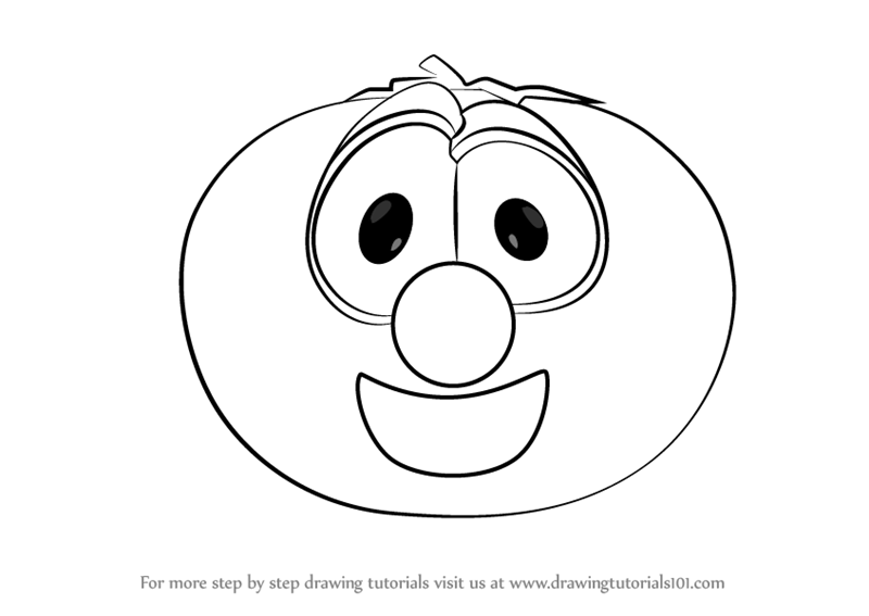 800x567 Learn How To Draw Bob The Tomato From Veggietales - Bob Drawing