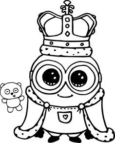 236x293 Minion King Bob Coloring - Bob Drawing