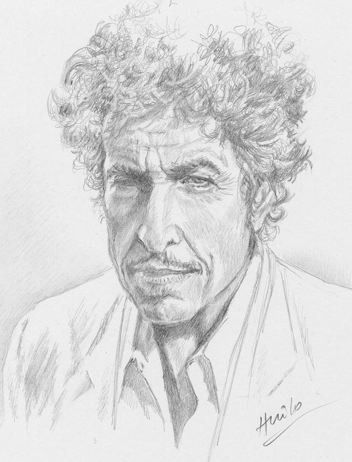 686x900 Bob Dylan Drawing - Bob Dylan Drawings