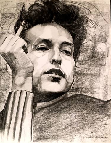375x486 bob dylan lighting up drawing - Bob Dylan Drawings