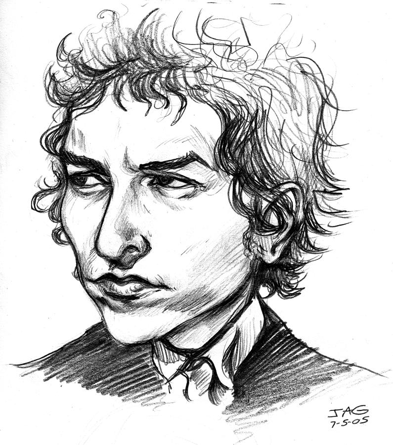 795x900 Bob Dylan Sketch Portrait Drawing - Bob Dylan Drawings