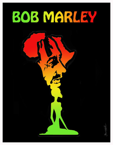 388x500 bob marley ! - Bob Marley Cartoon Drawing
